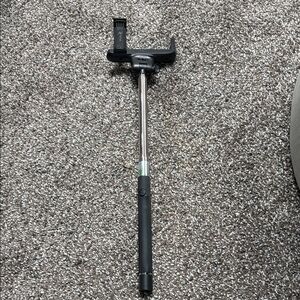 Black and Silver Selfie Stick Monopod for Cameras & Phones